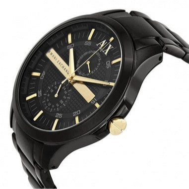 Armani Exchange Hampton AX2121 Men's Chronograph Watch – Black Dial with Black Stainless Steel Strap