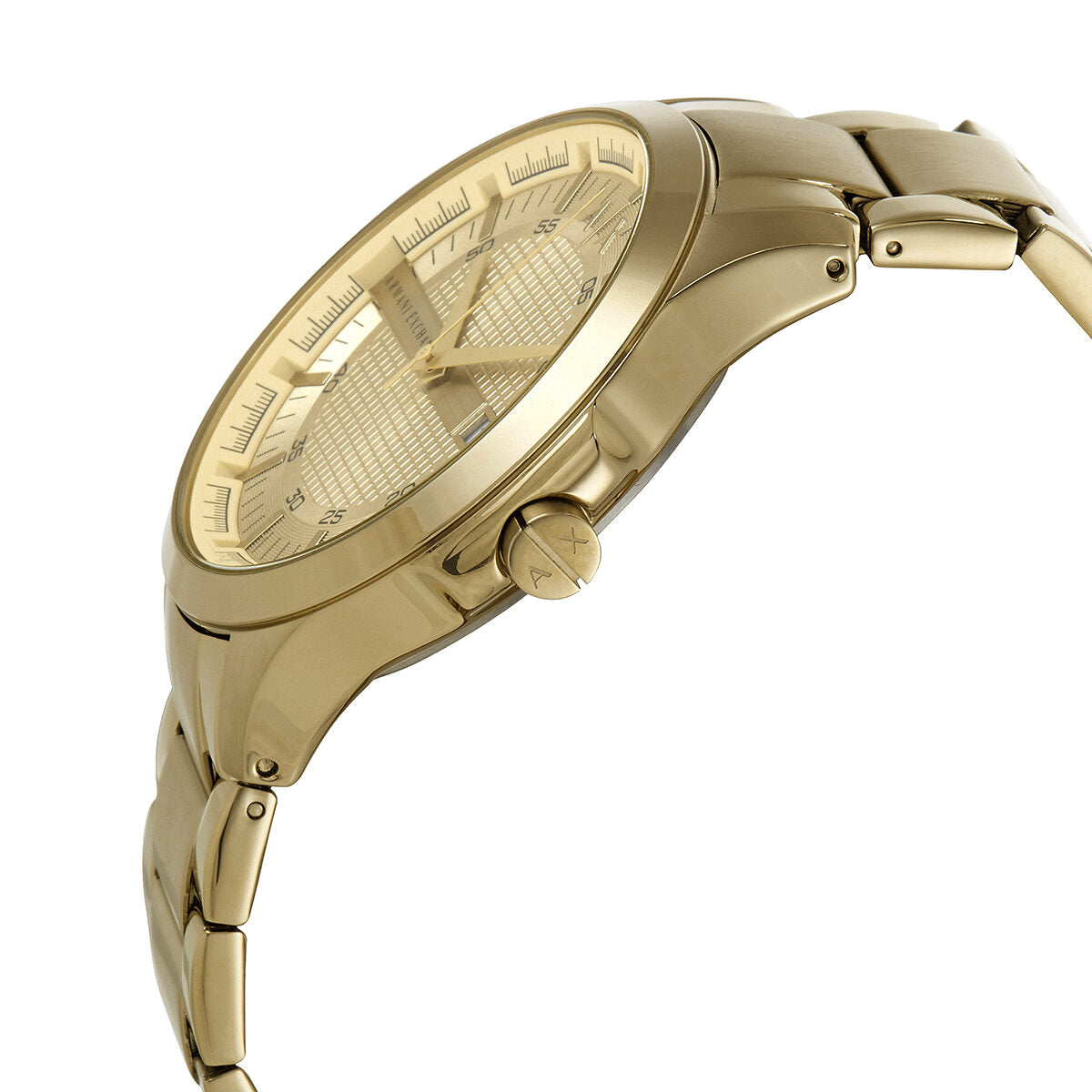 Armani Exchange Hampton AX2415 Men's Chronograph – Gold Dial with Matching Gold-Tone Stainless Steel Bracelet