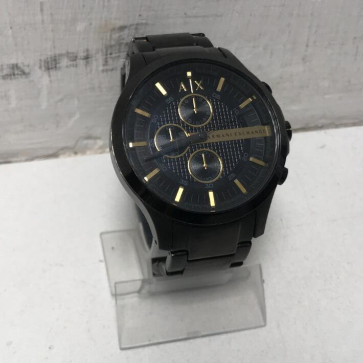 Armani Exchange Hampton AX2164 Men's Chronograph Watch – Black Dial with Black Stainless Steel Strap
