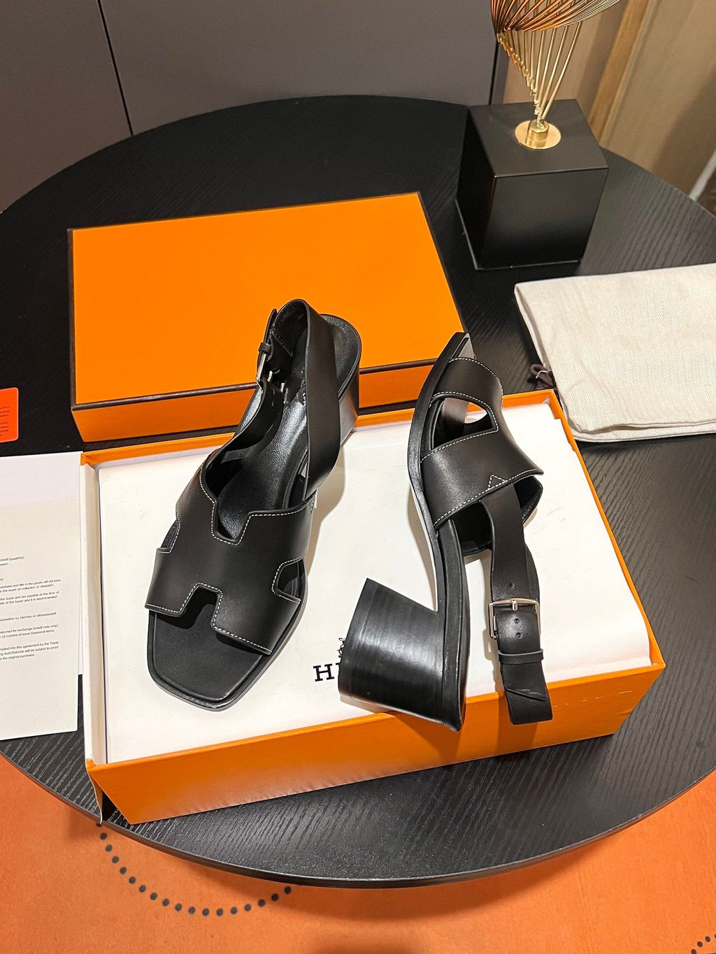 HERMES Elbe Sandal 60 Black